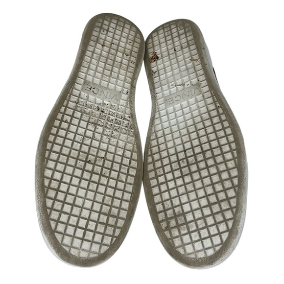 Vince Shoes Women's 7 Black Leather Slip on Flats Mules Sneakers - Picture 10 of 13